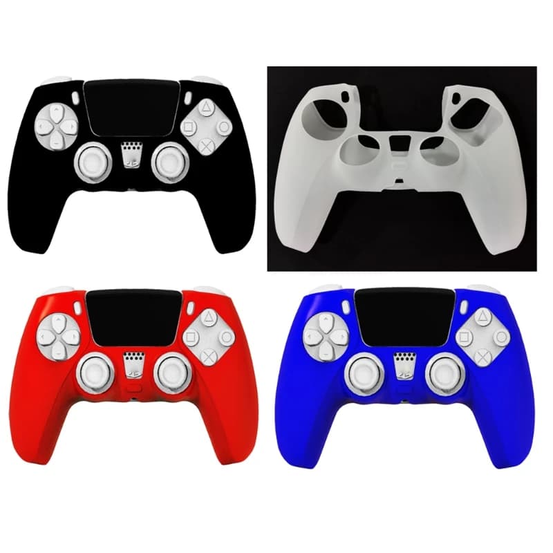 Cover Protettiva in Silicone Antiscivolo per Controller Playstation 5 PS5 con Tappi per Impugnatura