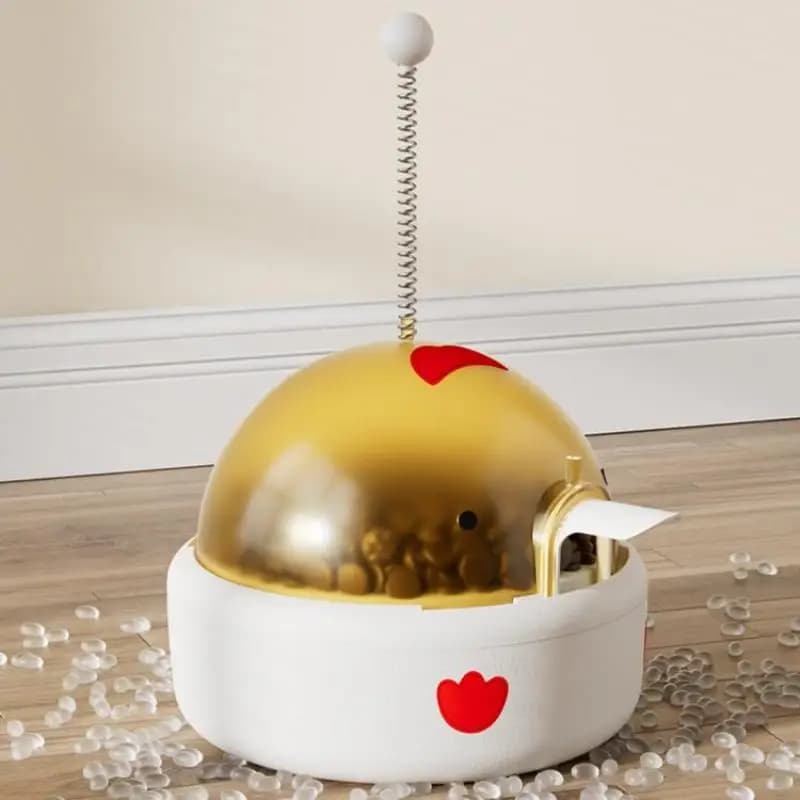 Dispenser di cibo per gatti per cani da compagnia con palla Divertente alimentatore Giocattolo Addestramento interattivo Dispenser di cibo Gioco interattivo per gatti Puzzle Giocattoli sonori