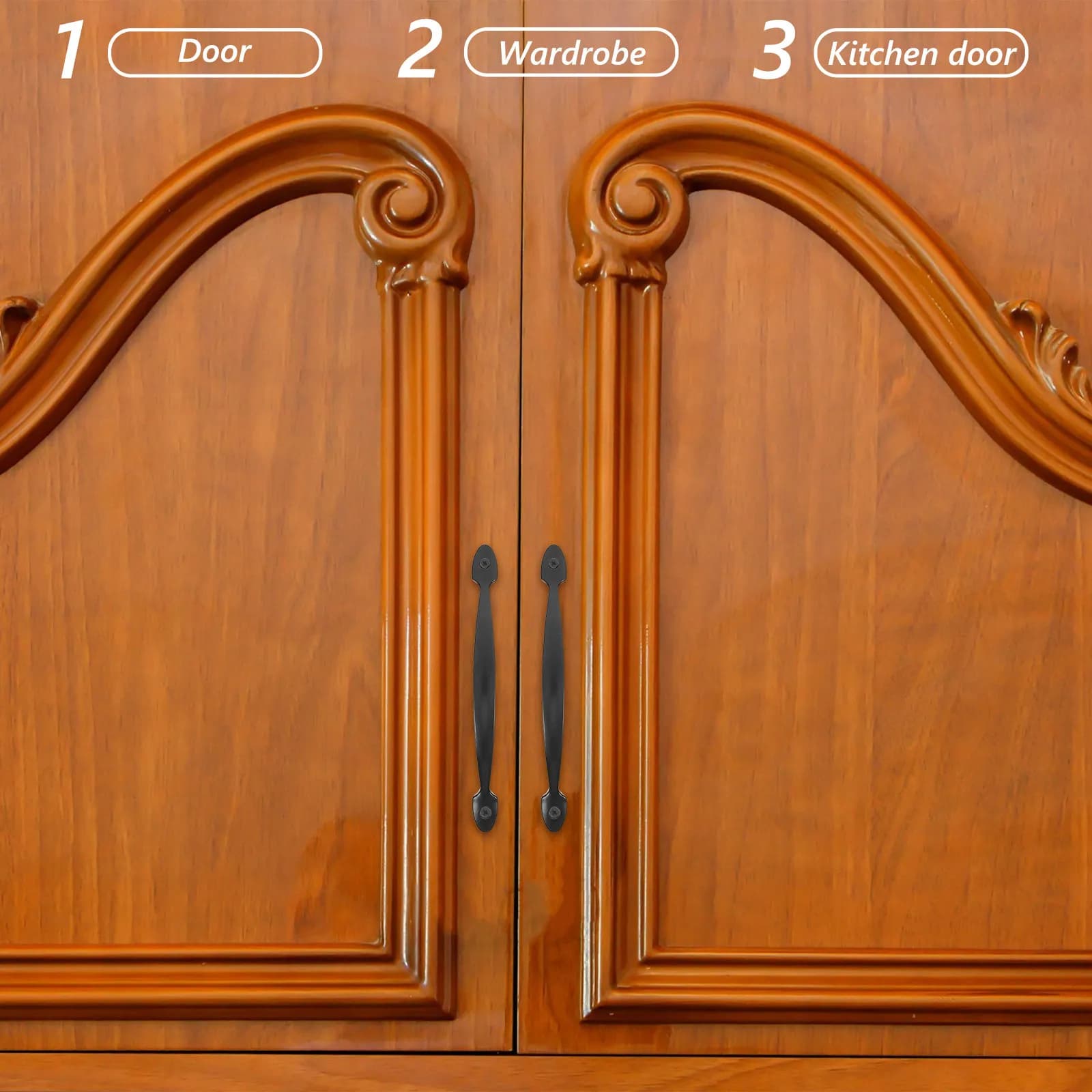 2 Pezzi Maniglie Vintage in Metallo per Mobili, Maniglie per Porte in Lega di Zinco, Accessori Rustici per Cassetti, Armadi e Cucine