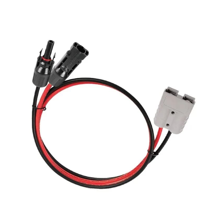 12AWG 50A Heavy Duty Solar Panel Adapter Cable Weatherproof Male/Female Connectors to Quick Connect Plug for Battery Charging