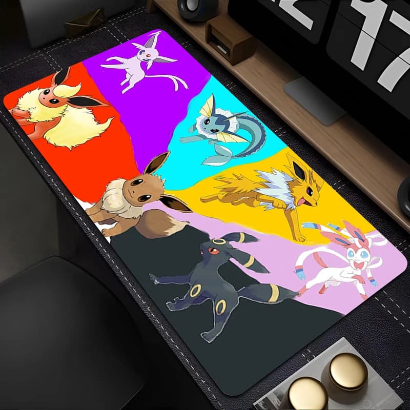 Tappetino per Mouse da Gaming XXL Pokemon, Tappetino per Scrivania, Grande Tappeto Anime per Tastiera, Accessori per Giocatori E-sports, Tappetino da Tavolo