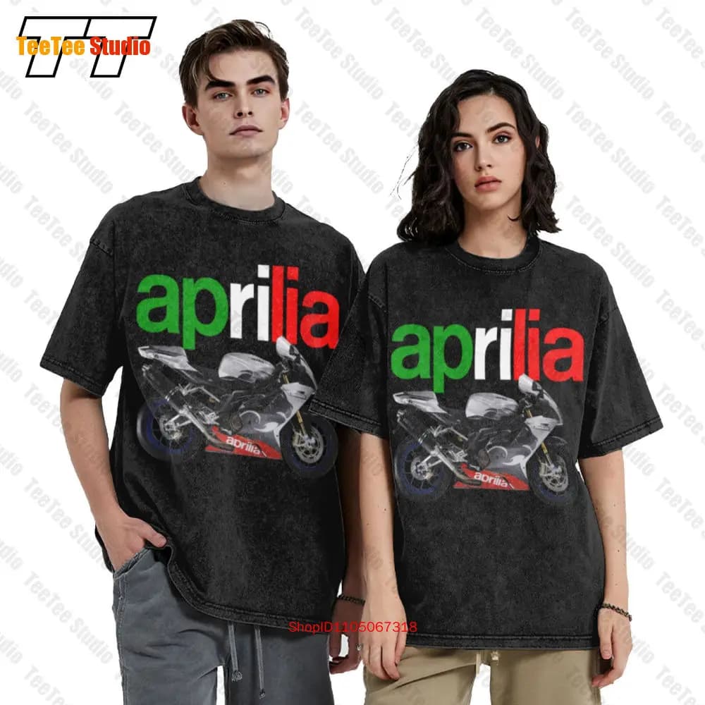 Aprilla Rsv 1000 R Moto Bike Logo 01 Top T-shirt unisex vintage MZDR