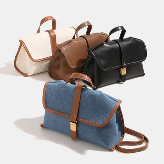 Borsa fasciatoio di design alla moda di Parigi per donna, in pelle con logo a lettere, tote bag con fascino minimalista e tracolla a spalla alla moda