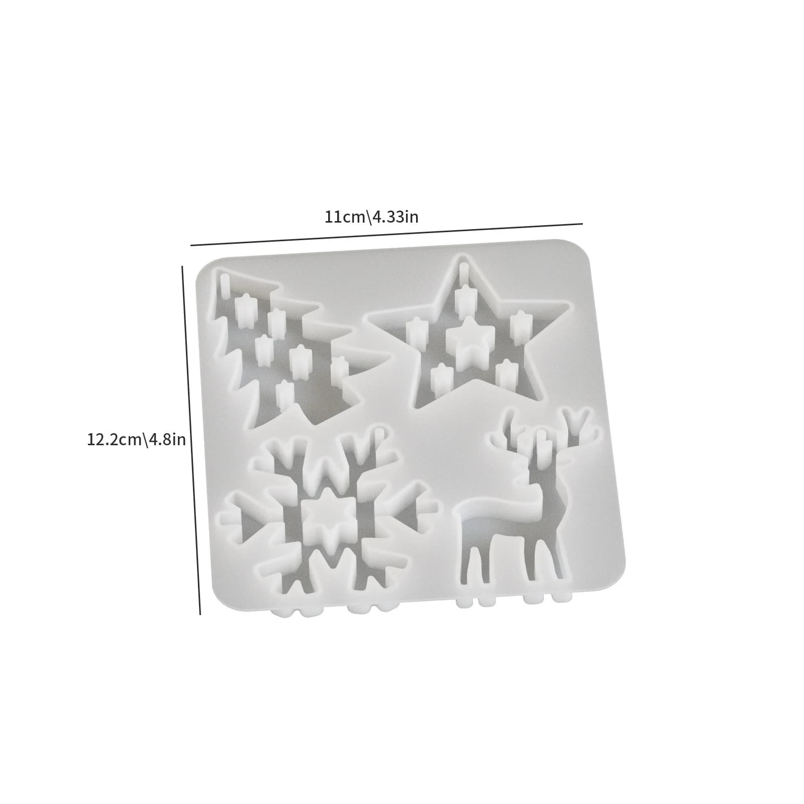 Serie natalizia Ciondolo appeso Stampo in silicone Colla in resina Stampo in gesso Albero di Natale Guanti cervi Fiocco di neve Decorazioni per la casa
