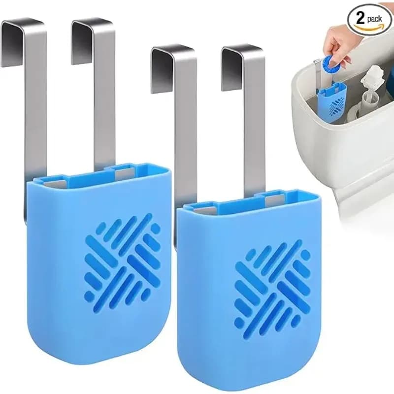 1/2 Pezzi Supporto per Pastiglie Detergenti per Cassetta WC, Porta Detergente Sospeso per WC per Prevenire l'Inquinamento da Residui Solubili