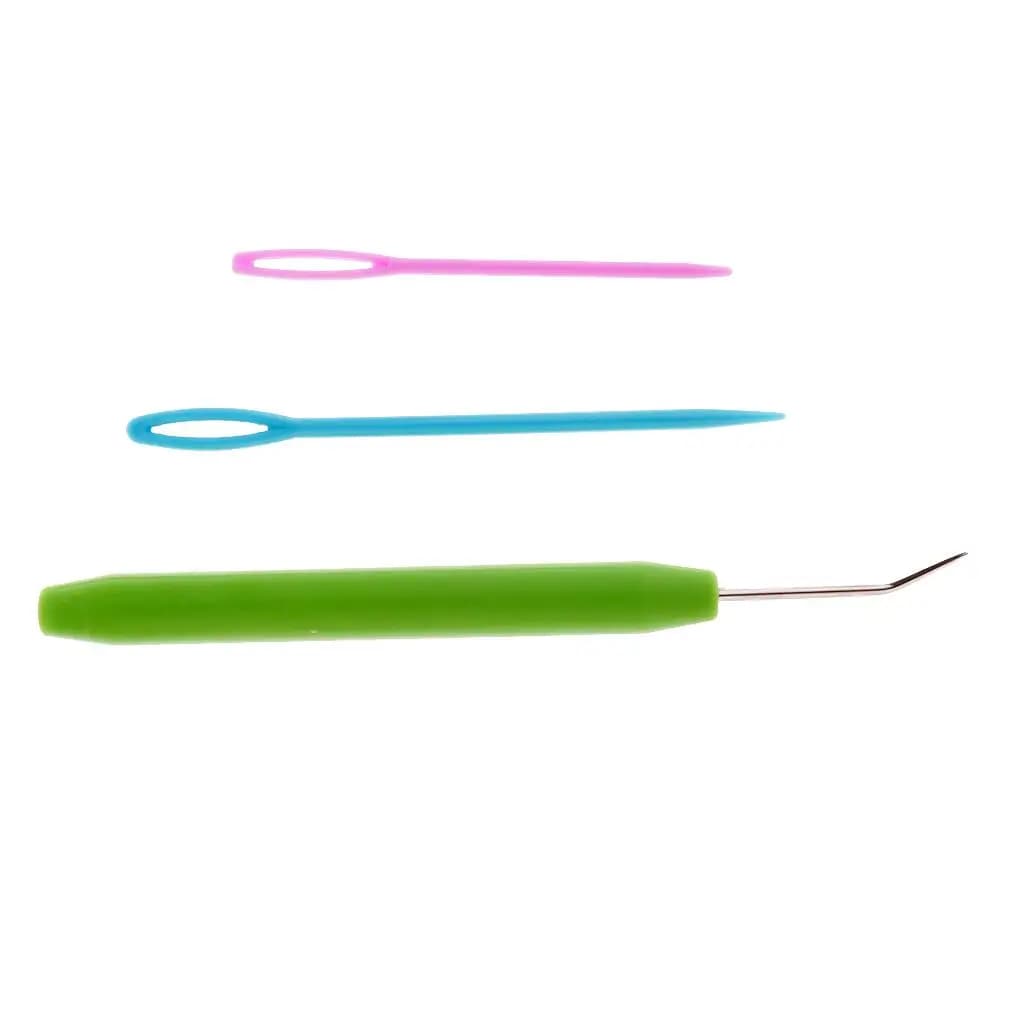 Knitting Loom Hook & 2pcs Socks Scarves Weaving Crafts Tool