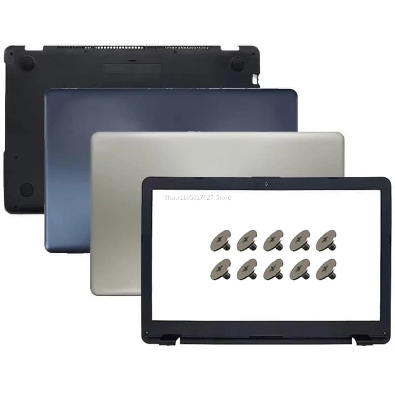 Nuova custodia per laptop per Asus X542U X542 X542UR R542 A580 F580 V587 FL8000U LCD Cover posteriore Lunetta anteriore Cerniere Custodia inferiore Alloggiamento superiore