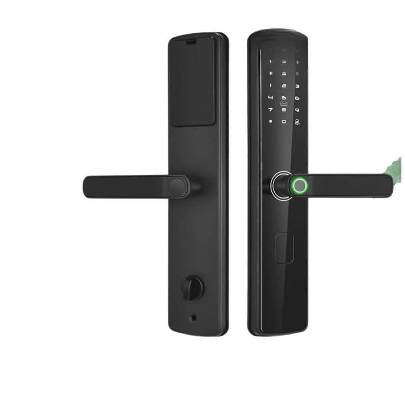 Porta d'ingresso elettronica per porta domestica con serratura a combinazione con serratura intelligente semiautomatica