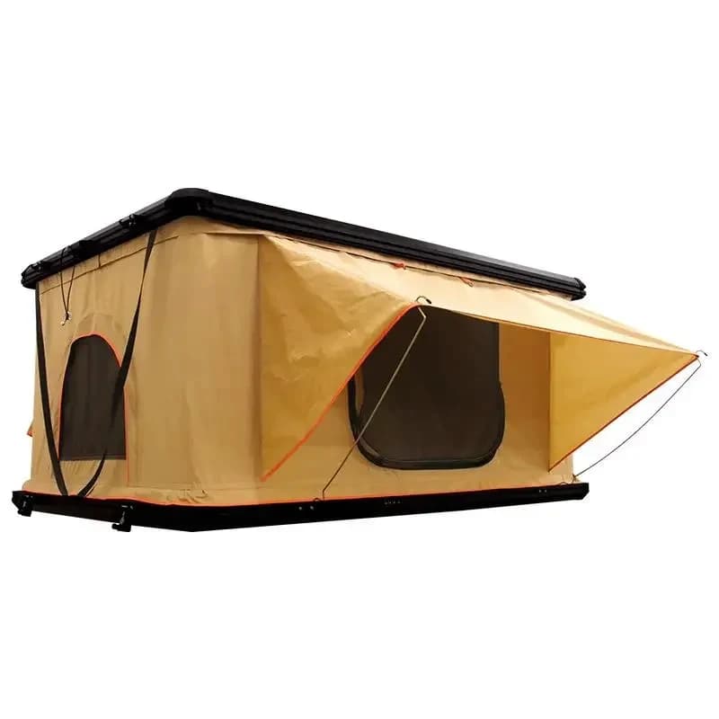 Tenda da Tetto per Veicoli in Alluminio Rinforzato con Barre di Supporto Diritte per Campeggio