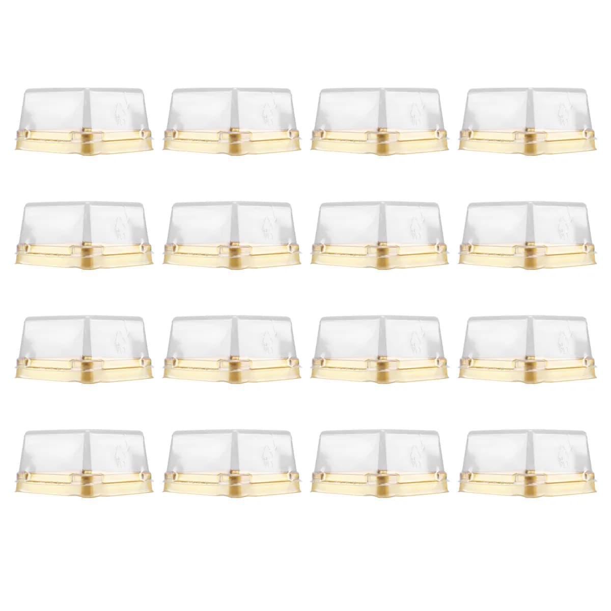 100Pcs Food Packaging Cake Box Transparent Disposable Plastic Dessert Cake Container for Wedding Birthday Party Anniversary