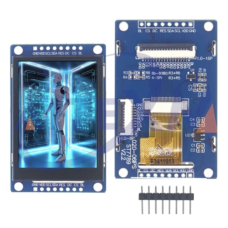 AITEXM ROBOT LCD display module 2,0 inch 240x320 color TFT with ST7789 controller SPI/parallele interface for Arduino