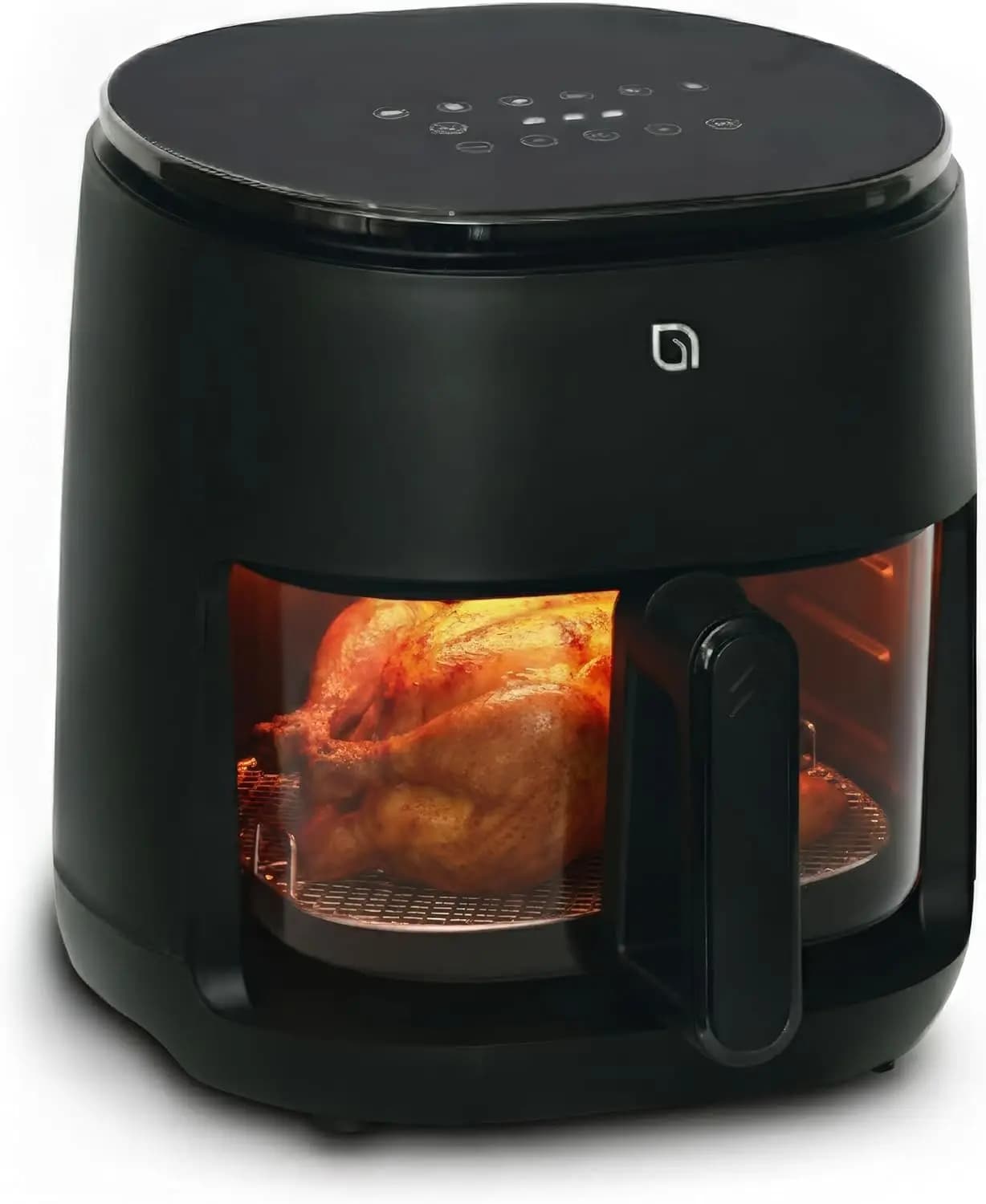 Friggitrice ad Aria Serie Eco 6 in 1 con Cestello in Vetro, Friggitrice ad Aria in Vetro Non Tossico da 5 Quarti con Display Digitale, 430 ° Temperatura Massima, Preriscaldamento