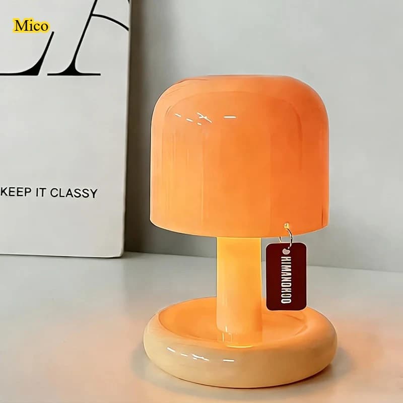 Night Lamp Rechargeable with Sunset Projection, Mini LED Table Lamp for Bedroom, Atmosphere Light for Home Furniture, Bedside Table, Bar
