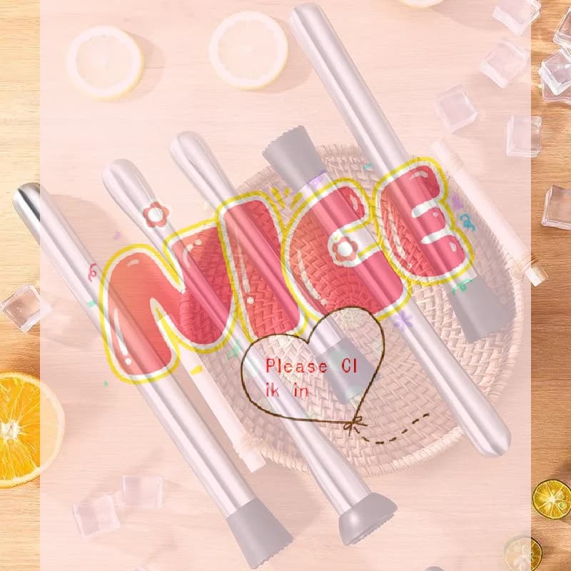【BA】Stainless Steel Cocktail Muddler Shaker With Crushing Hammer DIY Drink Fruit Muddler Crushed Ice Barware Tool