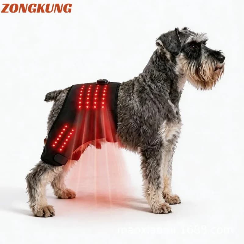 88LEDs Red Light Therapy for Dogs USB Plug in Light Pad Wearable Design for Pet Back Care Relieve Pain with 3-in-1 660nm&850nm