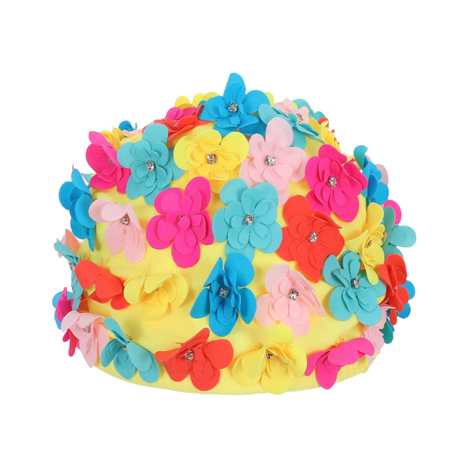 Cuffia da Nuoto in Silicone Morbido con Fiori, Cappello da Bagno Floreale per Donne, Comoda Copertura per Capelli da Piscina e Spiaggia, Impermeabile