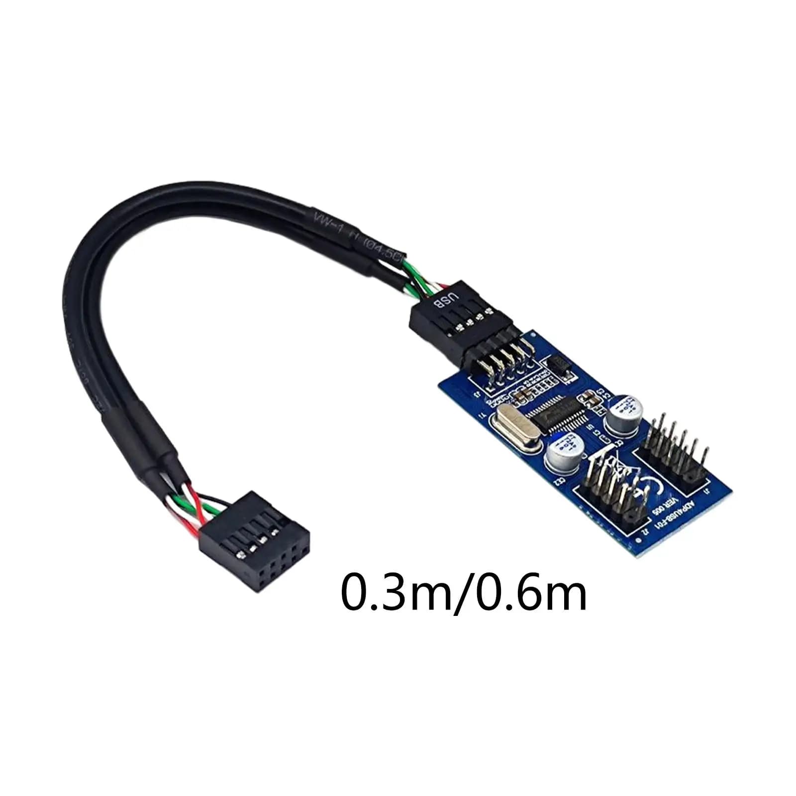 USB Extension Cable 9 Pin USB Card Header Connector USB 2.0 Connector Adapter