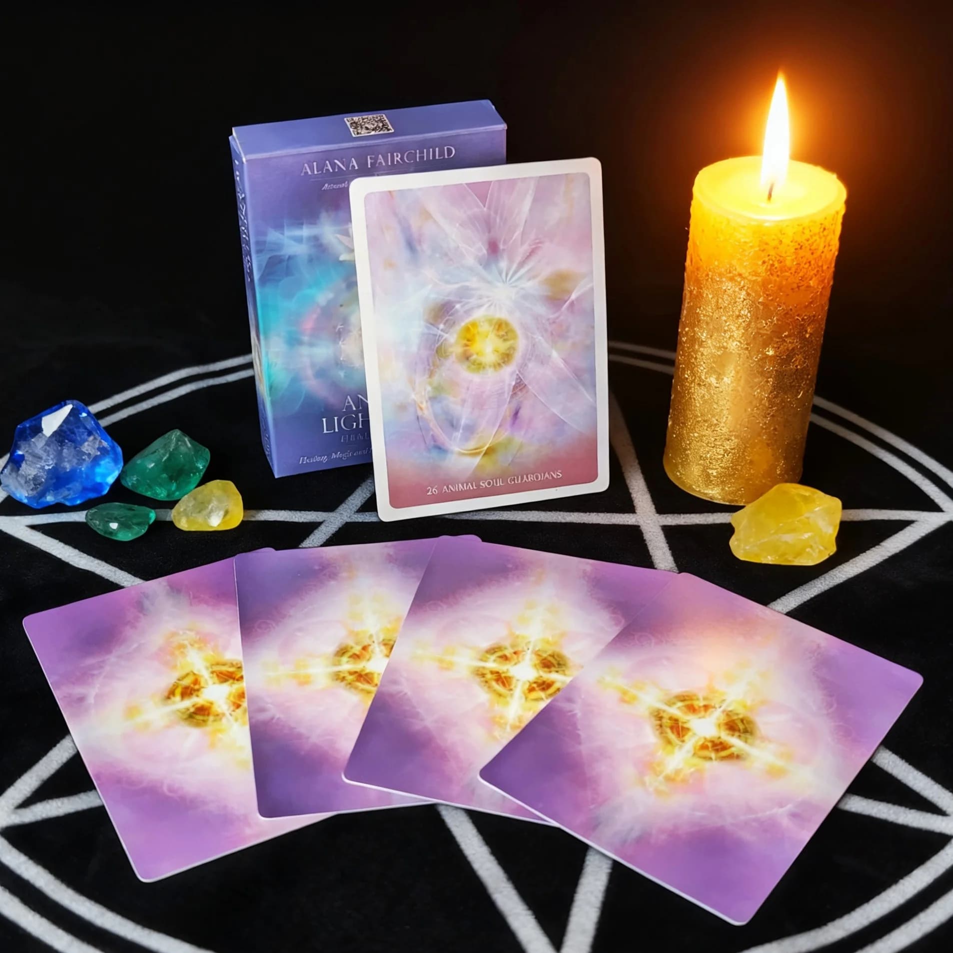 45 pezzi di giochi di carte Oracle curativi Angelic Lightwork 10,5 * 6,5 cm