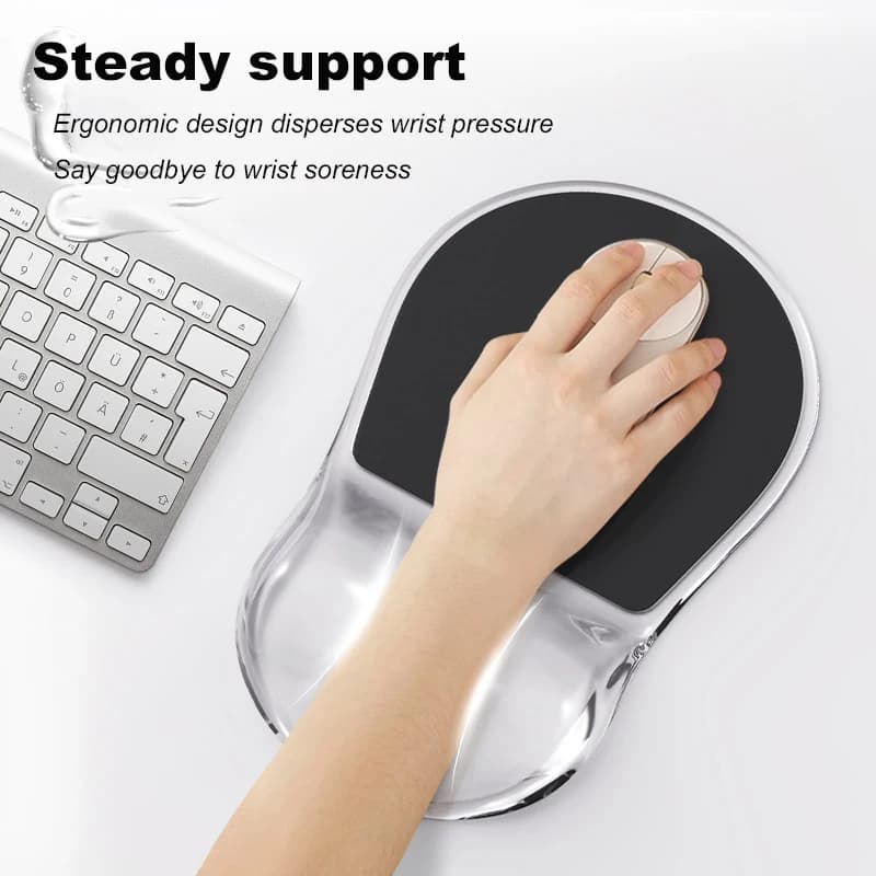 Nuovo Tappetino Ergonomico per Mouse con Supporto per il Polso, Allevia il Dolore al Polso, Tappetino in Gel per Computer, Antiscivolo in Silicone Morbido
