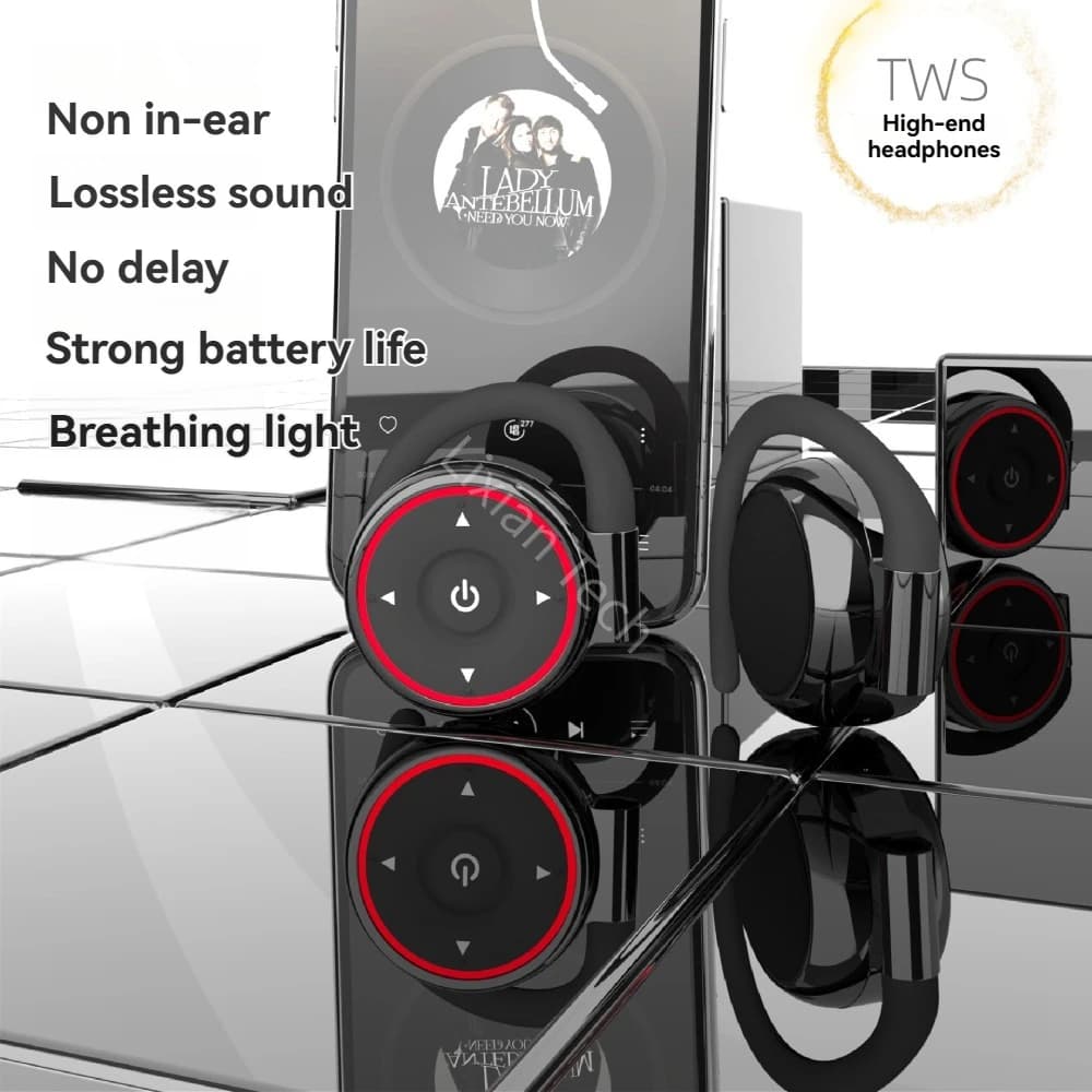 Original K1 TWS Wireless Bluetooth Headset Sport Gamer Earbuds with Mic Headphones Noise Cancelling Earhook Bluetooth Earphones