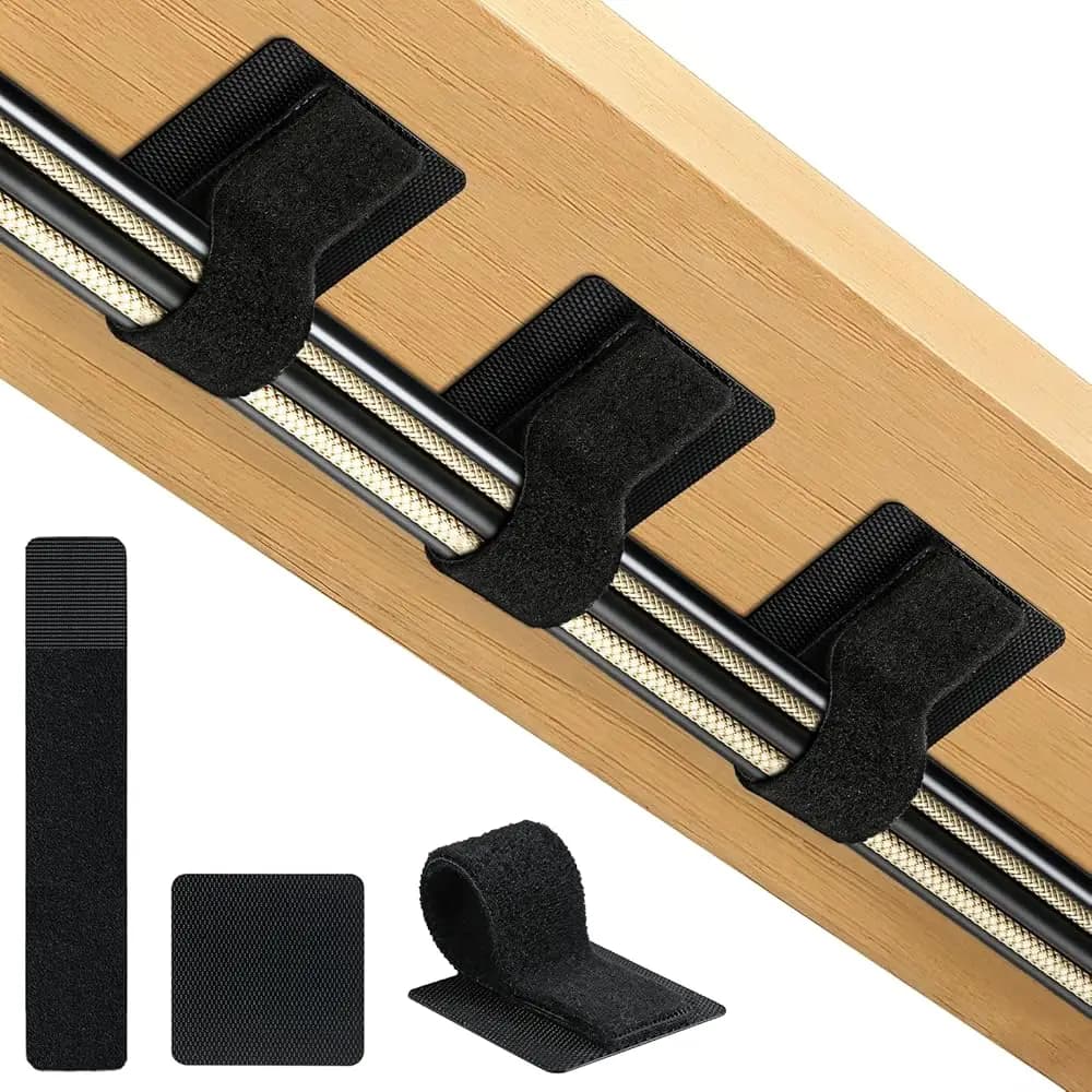 Organizzatore Cavi Sotto Scrivania, Fascette per Cavi Staccabili Resistenti con Chiusura a Strappo Riutilizzabili, Confezione da 20
