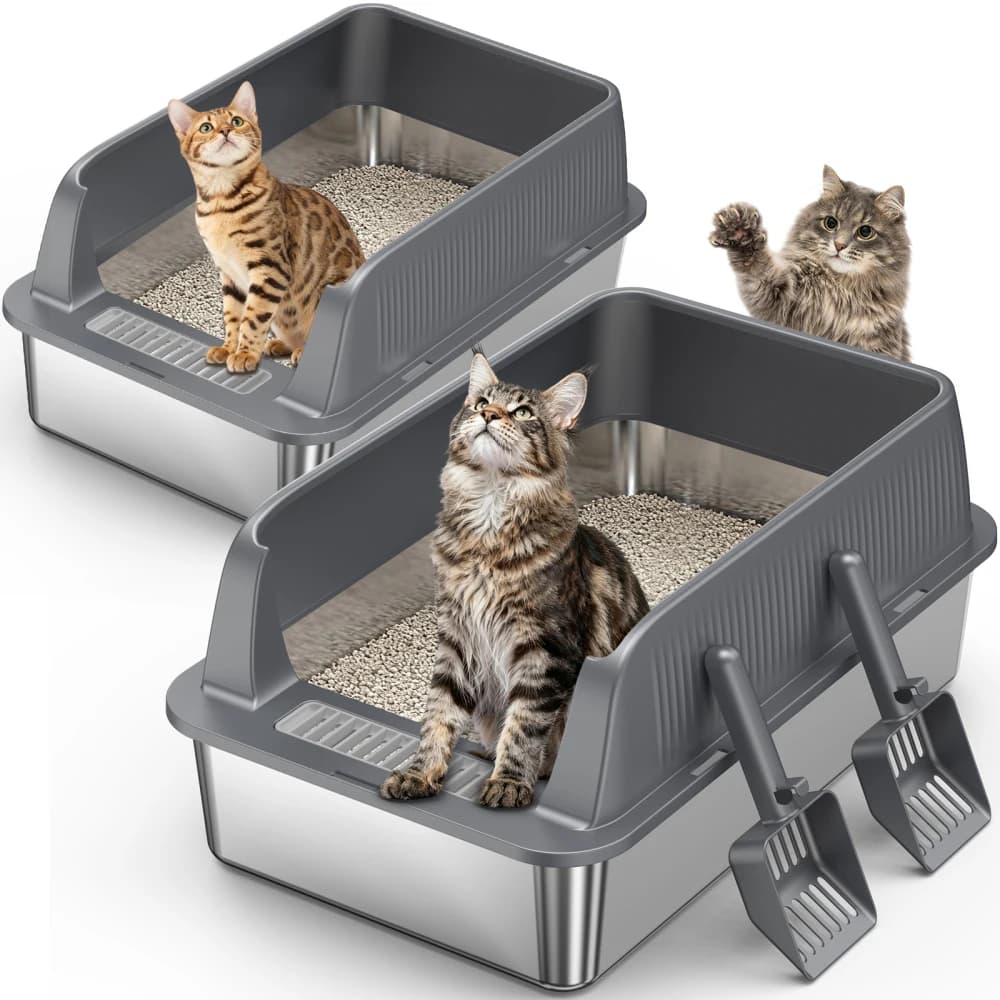 Lettiera per Gatti in Acciaio Inossidabile