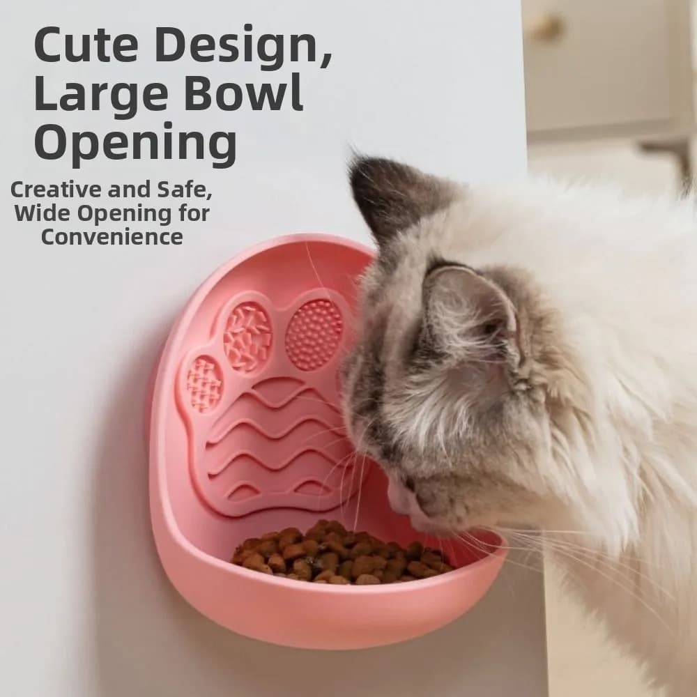 Ciotola per Animali Domestici in Silicone con Ventosa, Antiscivolo, Rimovibile, per Cibo e Acqua, Stabile, Creativa, Contenitore per Gatti/Cuccioli/Conigli