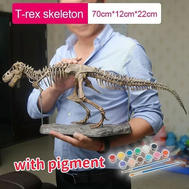 Grande fai da te dinosauro scheletro giocattoli ornamento simulazione t-rex modello Jurassi assemblato scheletro parco drago fossile per bambini ragazzi