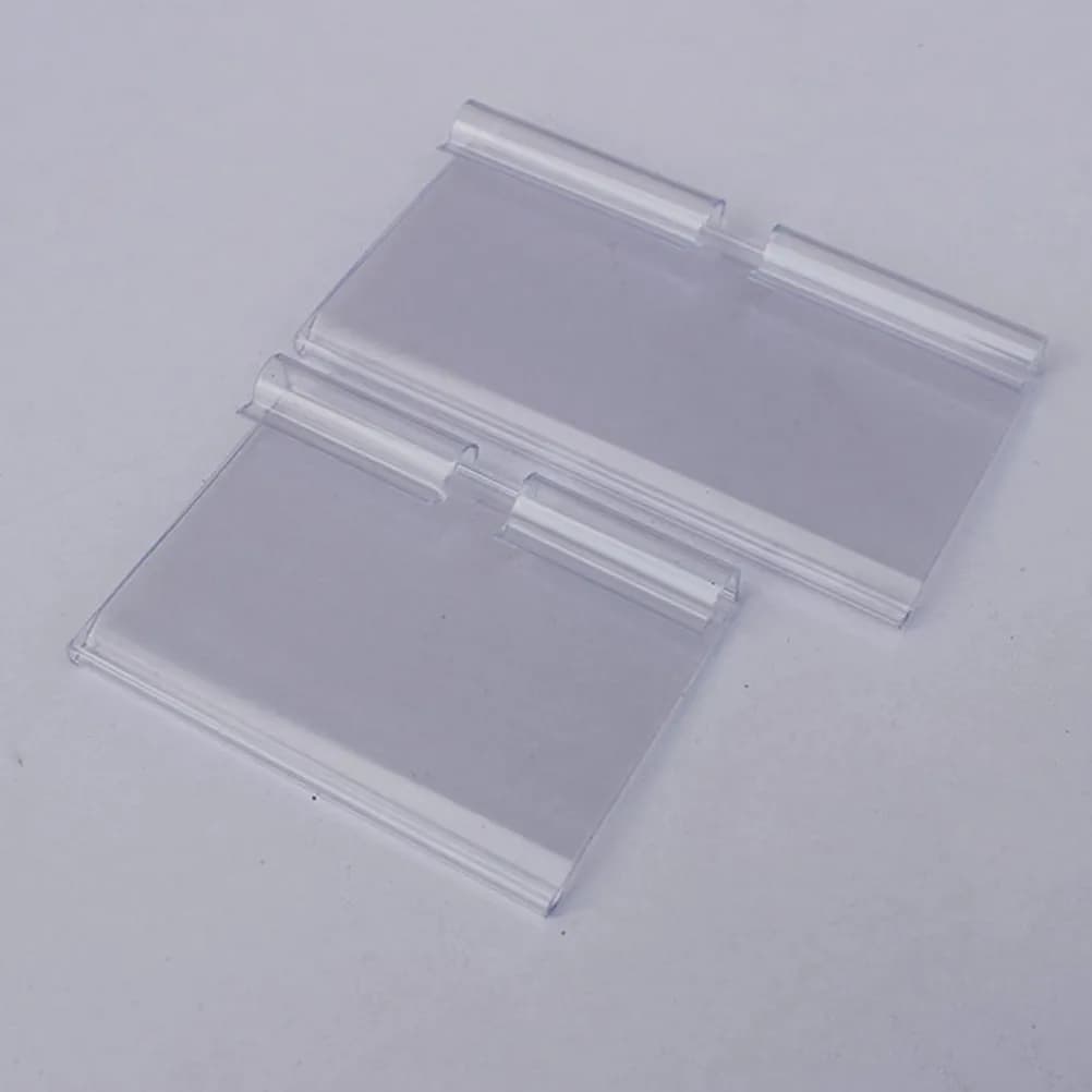 24 etichette per prezzi in PVC trasparente, 4,2x10 cm, portaetichette trasparenti per esposizione su scaffali di supermercati e negozi al dettaglio, facili da agganciare