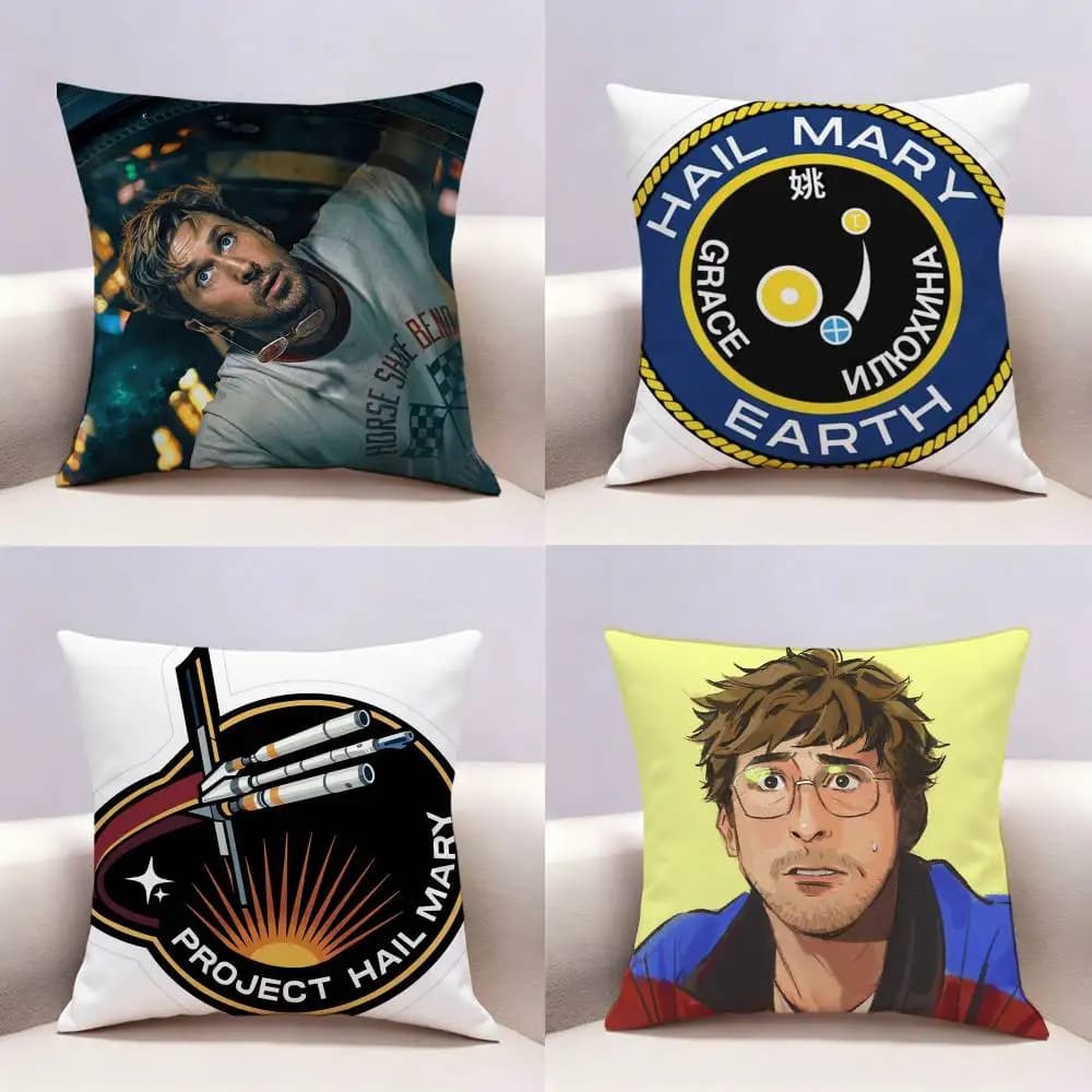 P-Project Hail Mary R-Ryan Gosling Double-sided print Pillow Case Pattern Printed Pillowcase For Living Room Sofa Cushion Cover