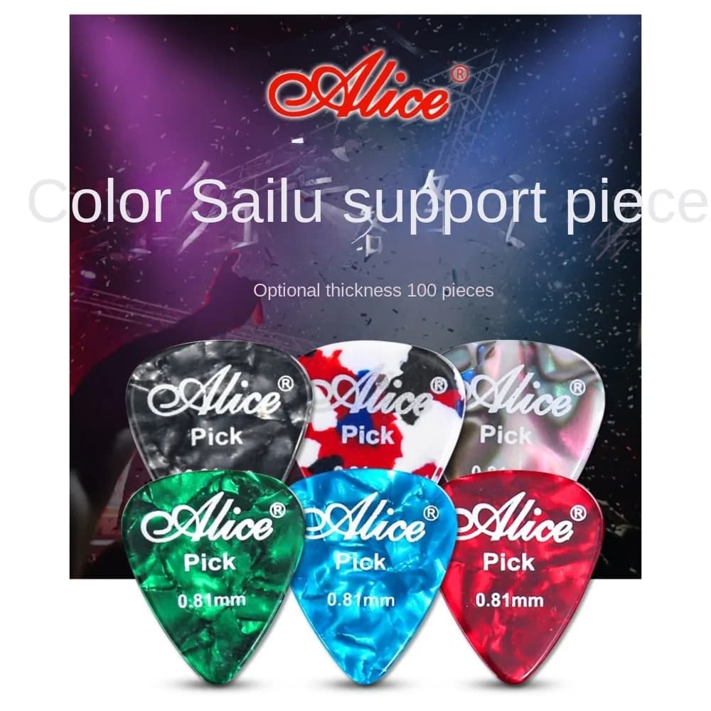 5pcs Color Random Guitar Pick Mixed Color Celluloid Plectrum Color Celluloid Picks Accessories Thickness 0.46-1.5