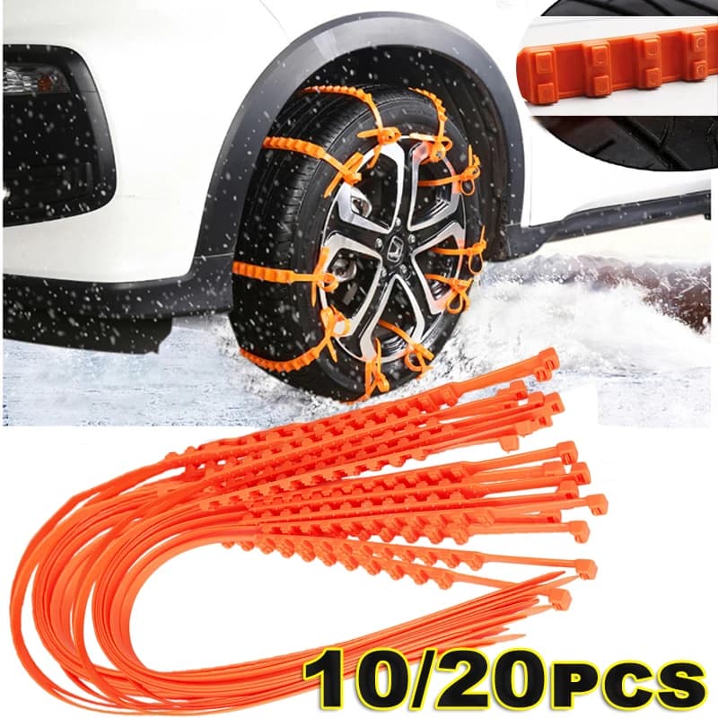 10 pz/20 pz Catene Da Neve Antiscivolo per Pneumatici Auto Camion SUV Pneumatici Catena Invernale Ruota Di Emergenza Fascetta Doppia Fila catena Denti