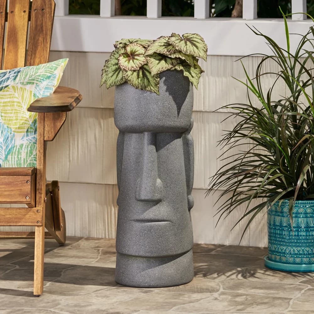 Vaso per Fiori da Interno ed Esterno, Contenitore Decorativo Moderno per Giardino, Patio, Cortile, Balcone e Arredamento Casa