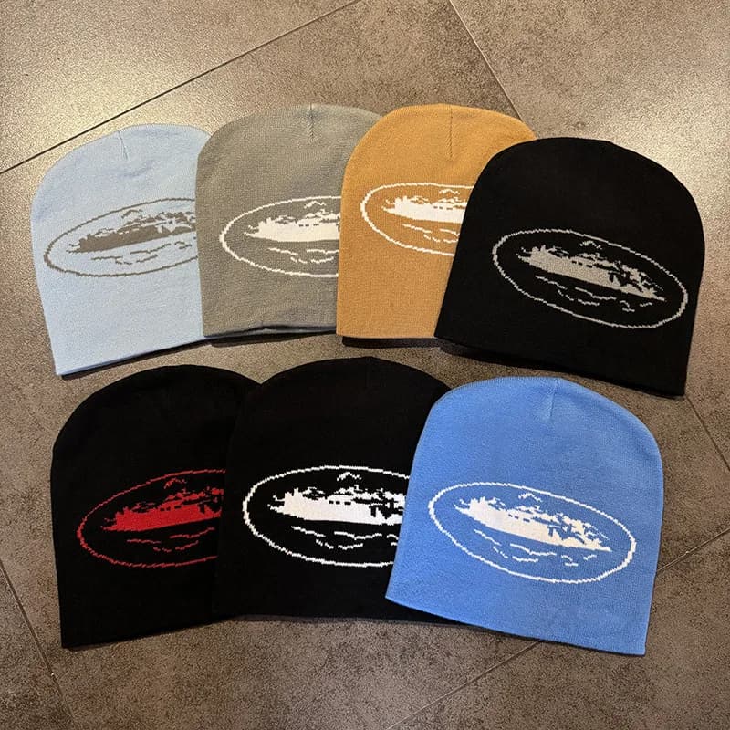 2025 New knitted hat for men and women in autumn and winter hot hip-hop rap skateboard cold hat pullover jacquard