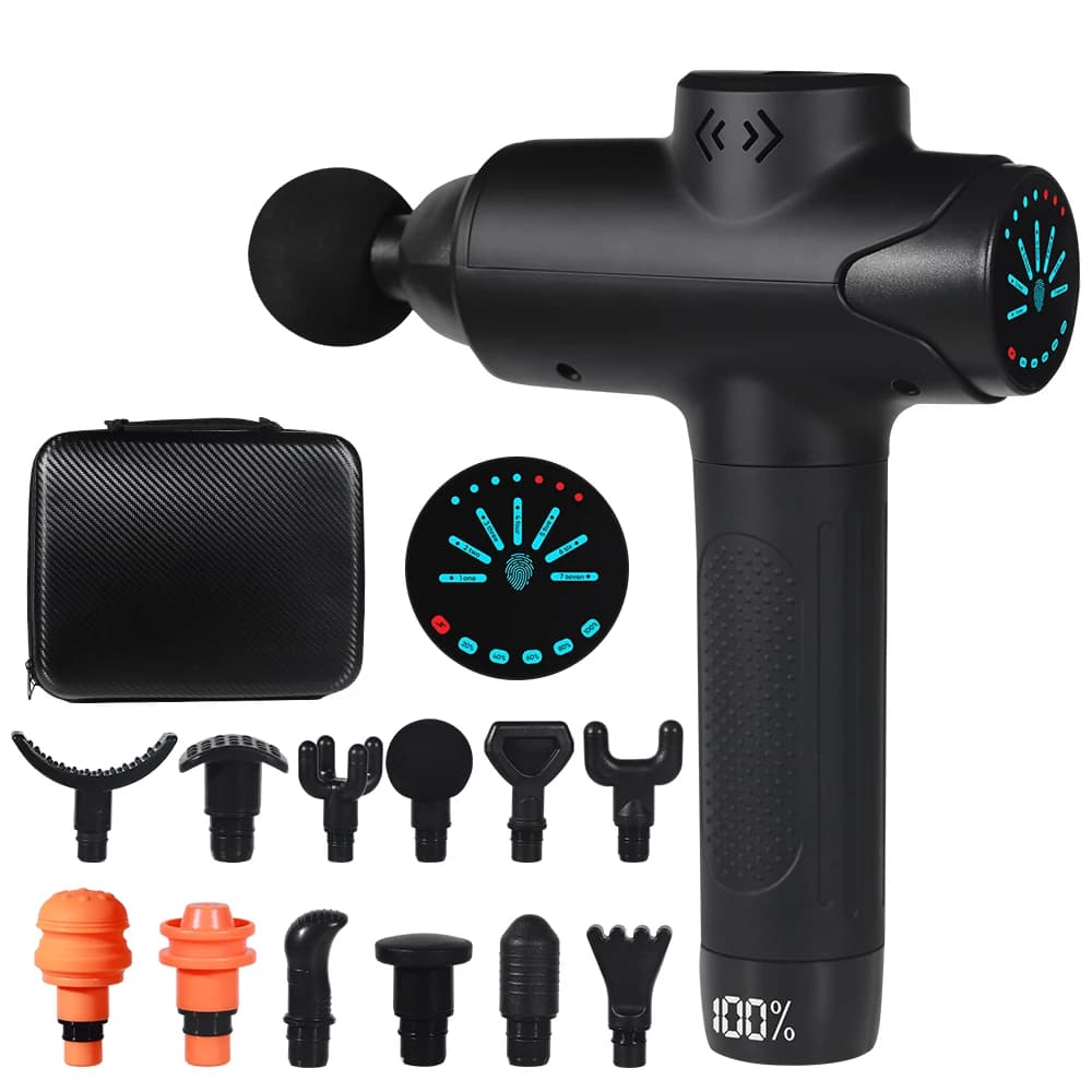 Handheld Massage Gun, 30 Speed Touch Screen Percussion Muscle Massager, ABS Deep Tissue Massager, Sports Recovery Body Vibration
