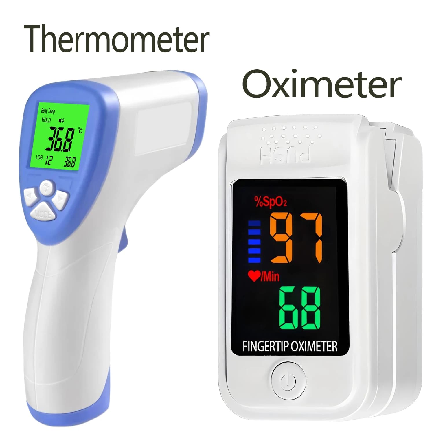 Non Contact Digital Forehead Thermometer/Finger Pulse Oximeter for Adults,Kids,and Babies pulse oximeter Measure Tool