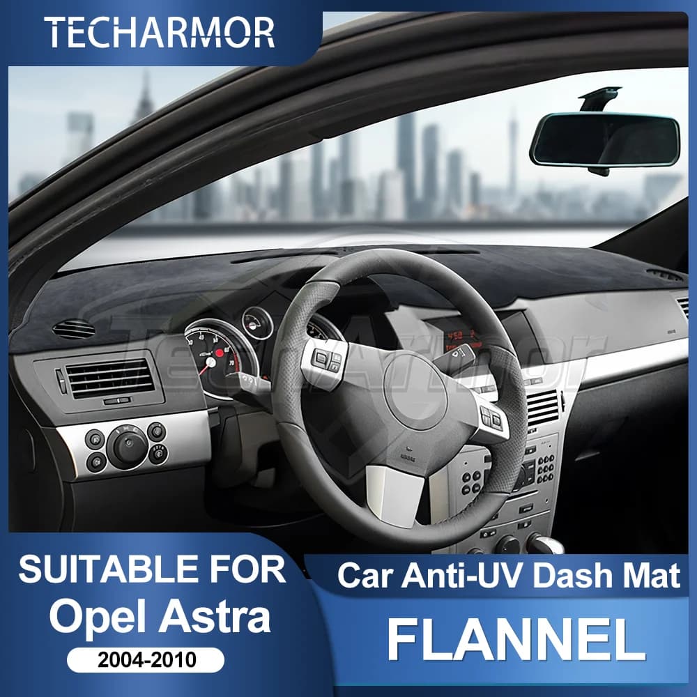 Flanella Cruscotto Dell'automobile Della Copertura Pad Per Opel Astra 2004-2010 Parasole Protezione Anti-Uv Cruscotto Zerbino antiscivolo Pad Accessori Interni