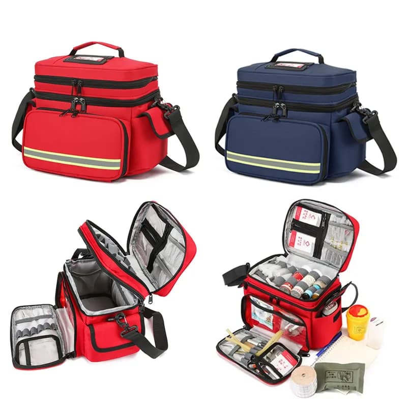 Borsa medica vuota di pronto soccorso Borsa di salvataggio di emergenza esterna di grande capacità Borse da viaggio multitasche Oxford riflettenti impermeabili