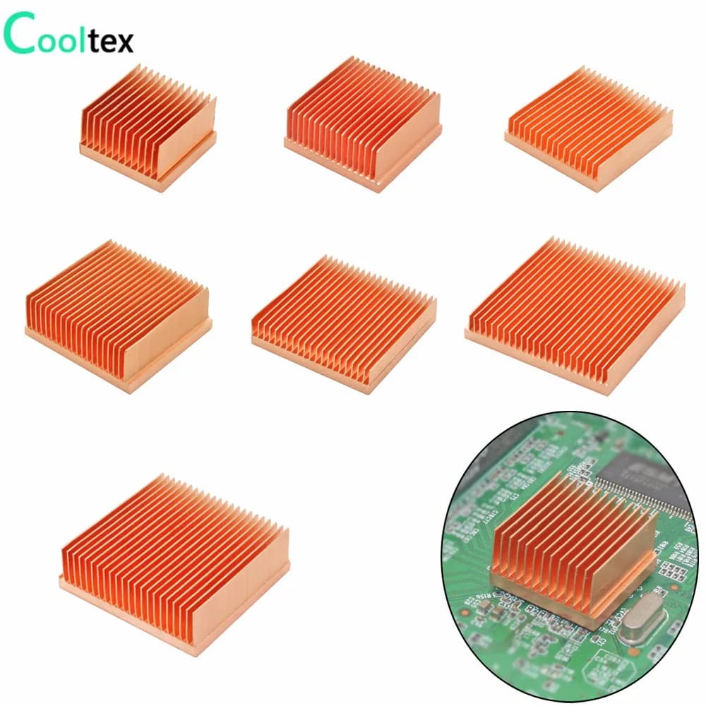 Pure Copper Heat Dissiptor DIY Skiving Fin Heat Dissiptor Cooling Radiator for Raspberry Electronic CHIP Cooling Heat Dissipation