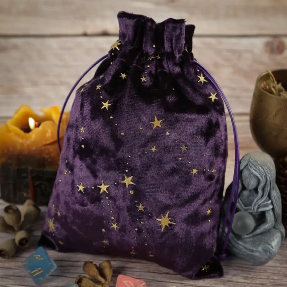 Nuova Borsa Portaoggetti in Velluto per Carte dei Tarocchi, Oracoli, Rune, Dadi, Sacchetto Regalo Multiuso, Borsa per Gioielli