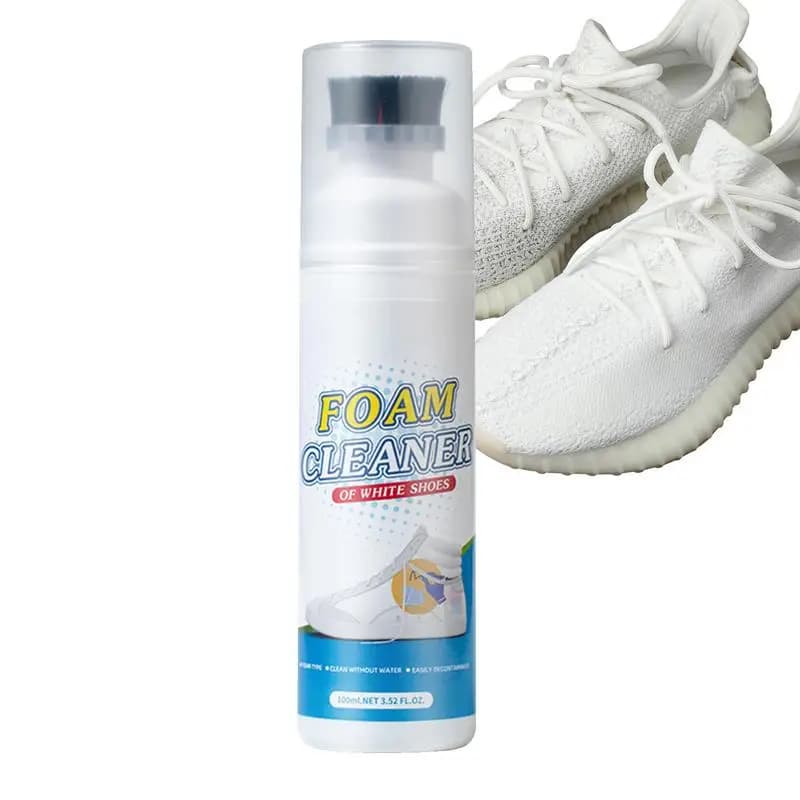 Detergente in schiuma per scarpe da ginnastica per scarpe bianche, stivali, detergente per tela Smacchiatore Spray Rimuove lo sporco e le suole gialle