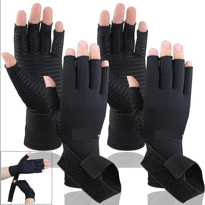 Guanti per artrite Guanti per supporto per pollice e polso Guanti in gel di silicone per artrite Correttore di pressione Massaggio Guanti antidolorifici