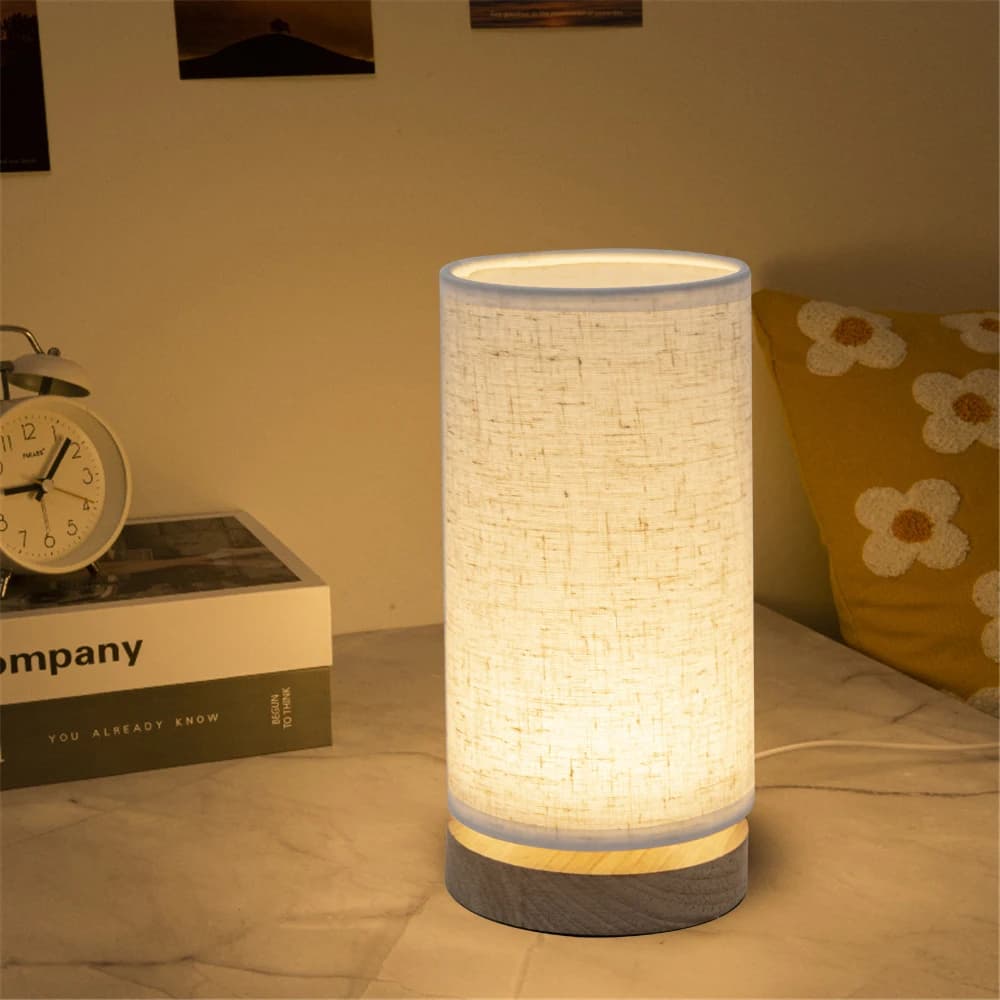 New Table Lamp Bedside Lamp Chinese Bedroom Living Room Warm Simple Solid Wood Energy Saving Indoor Decor Led Table Lamp
