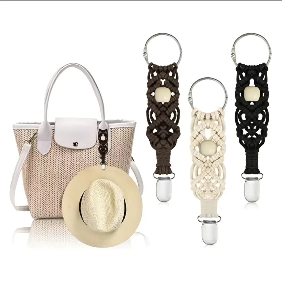 Clip portatili da viaggio per zaini, valigie e cappelli di paglia universali – Accessori multifunzionali per il fissaggio dei cappelli