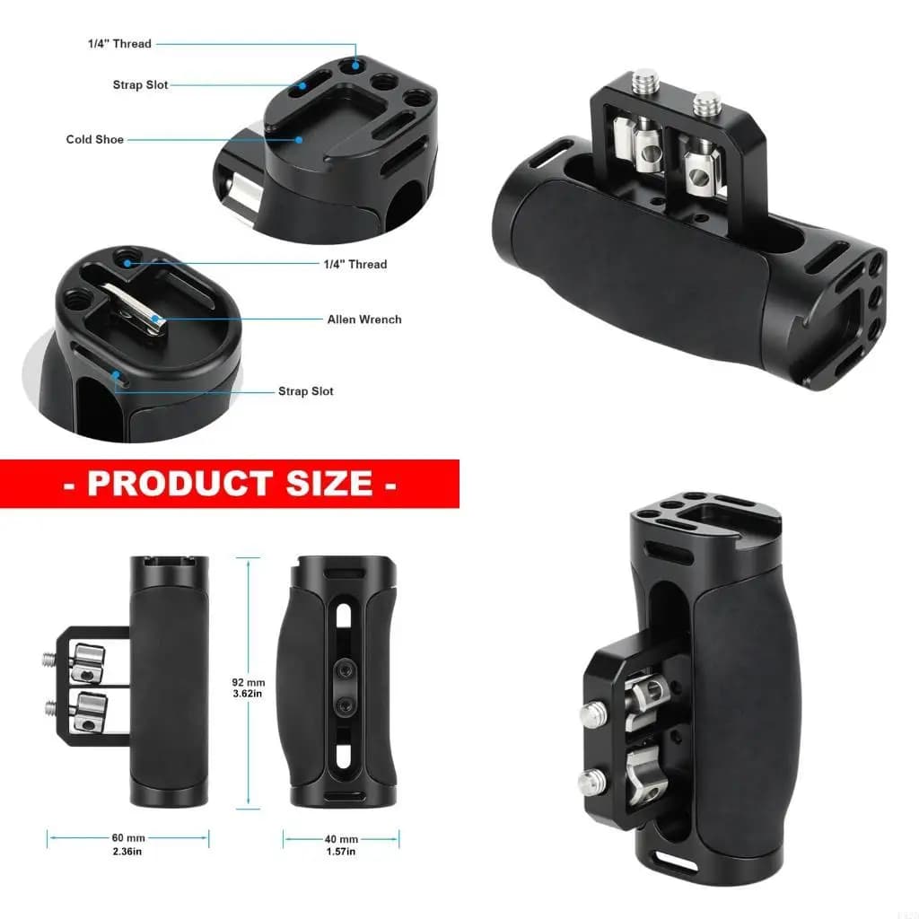 F42D Lightweight Aluminum Camera Cage Handle Replacement For Secure Hold Quick Setup Camera Cage Mounting Accessories