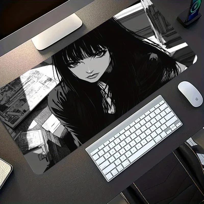 Tappetino per Mouse da Gaming Grande, Superficie in Tessuto, Base Antiscivolo in Gomma, Mousepad per PC, Laptop, Tastiera, Scrivania da Ufficio
