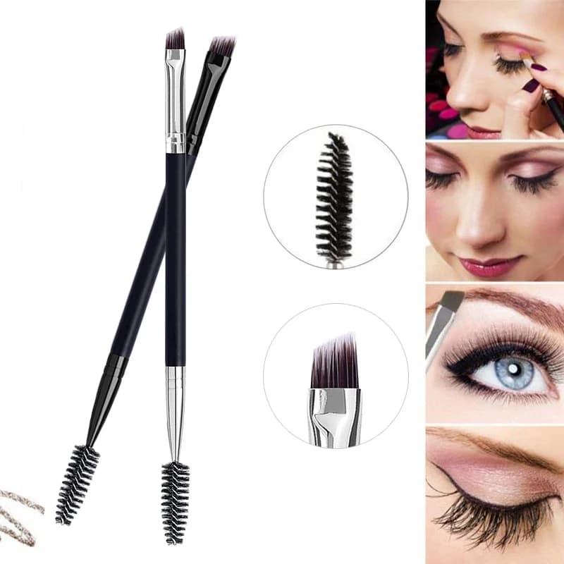 1 pz 2 in 1 doppia testa pennello per sopracciglia + pennello per ciglia strumenti per trucco pennelli cosmetici ciglia trucco pennelli brochas maquillaje