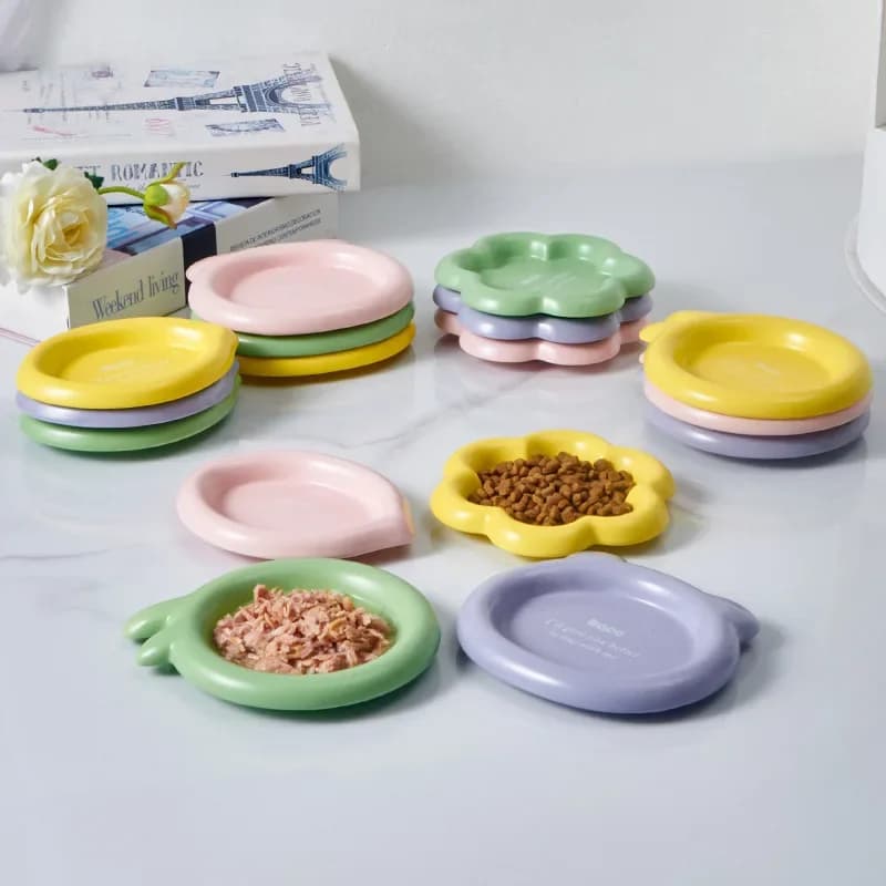 Cat Ceramic Food Basin Pet Small Size Canned Snack Feeding Dish Bowls Puppy Cute Eating Feeders Kitten Supplies