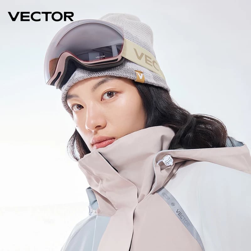 VECTOR OTG Occhiali da sci da snowboard Donna Uomo Occhiali da sci UV 400 Occhiali di protezione dalla neve Doppio specchio sferico per adulti magnetico