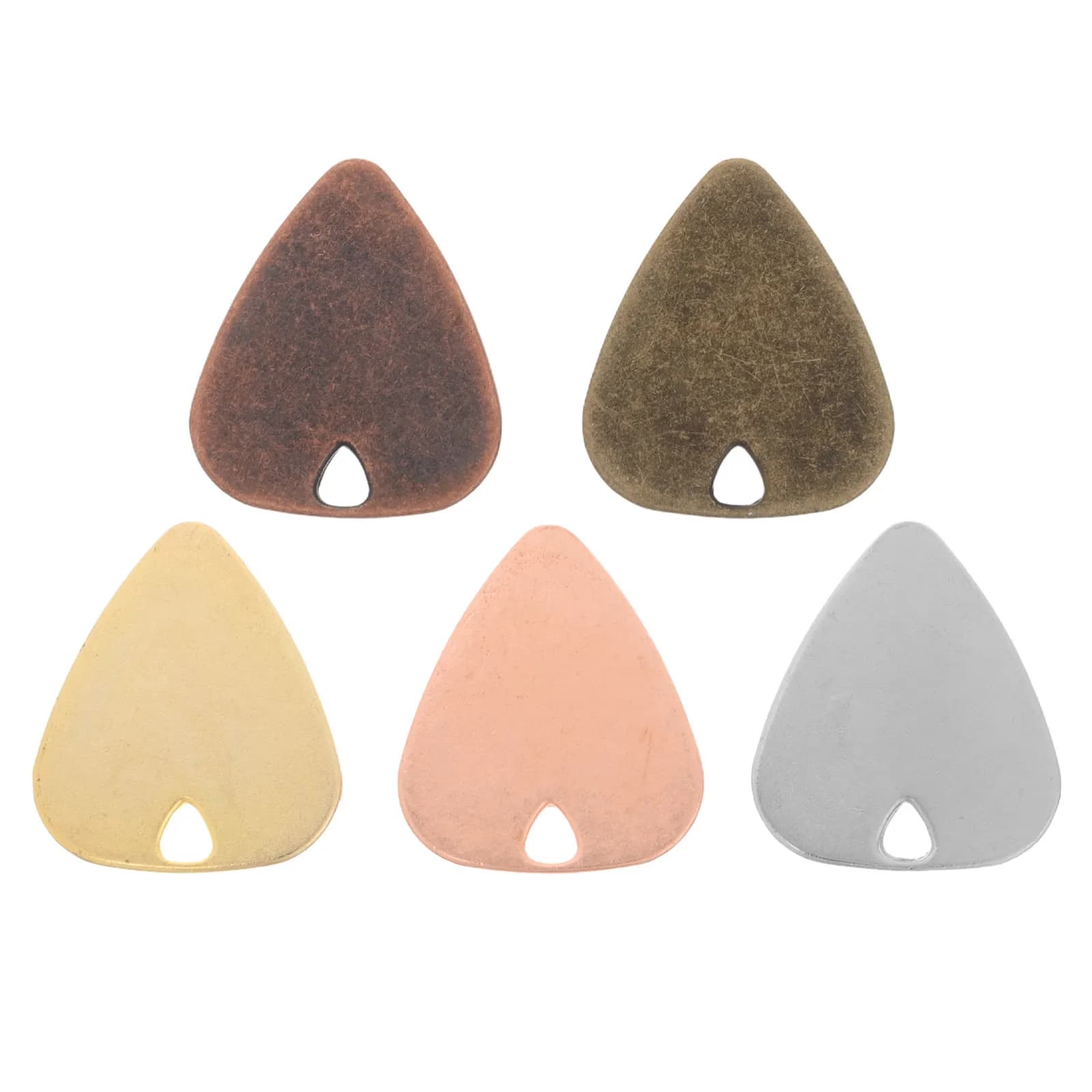 Set di 5 Plettri in Metallo per Chitarra, Acciaio Inossidabile per Chitarre Elettriche e Bassi, Suono Brillante e Risonante, per Registrazioni Professionali e Performance dal Vivo
